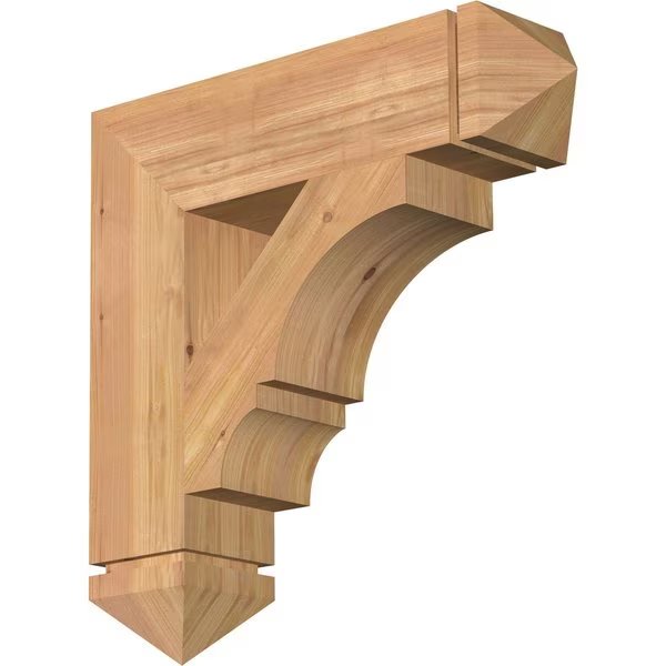 Balboa Arts & Crafts Smooth Bracket, Western Red Cedar, 5 1/2